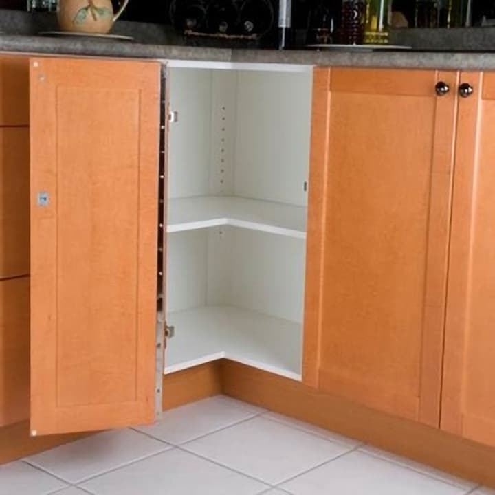 corner cabinet wood finish